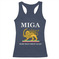Make Iran Great Again Patriotic MIGA Racerback Tank Top Lion and Sun Iranian Revolution Freedom Supporters