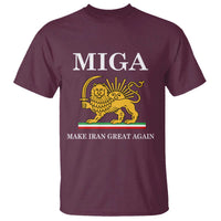 Make Iran Great Again Patriotic MIGA T Shirt Lion and Sun Iranian Revolution Freedom Supporters