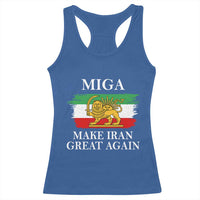 Make Iran Great Again Patriotic MIGA Racerback Tank Top Lion and Sun Flag Iranian Revolution