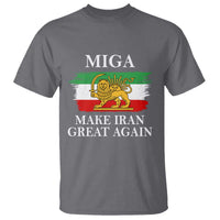 Make Iran Great Again Patriotic MIGA T Shirt Lion and Sun Flag Iranian Revolution