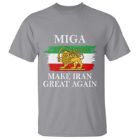 Make Iran Great Again Patriotic MIGA T Shirt Lion and Sun Flag Iranian Revolution