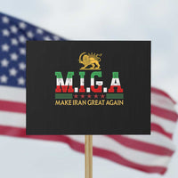 Make Iran Great Again Patriotic MIGA Protest Sign Lion and Sun Persian Flag Freedom Iranian Revolution
