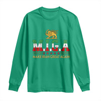 Make Iran Great Again Patriotic MIGA Long Sleeve Shirt Lion and Sun Persian Flag Freedom Iranian Revolution