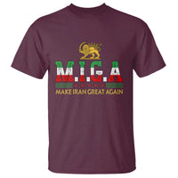 Make Iran Great Again Patriotic MIGA T Shirt Lion and Sun Persian Flag Freedom Iranian Revolution