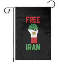 Free Iran Raised Fist Garden Flag Persian Flag Lion and Sun Emblem Iranian Revolution