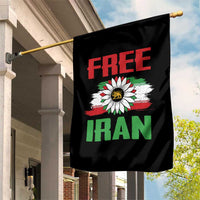 Free Iran Sunflower Garden Flag Persian Flag Lion and Su Iranian Revolution Freedom Supporters