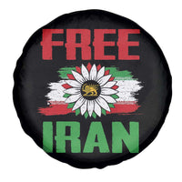 Free Iran Sunflower Spare Tire Cover Persian Flag Lion and Su Iranian Revolution Freedom Supporters