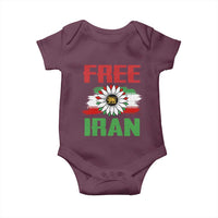 Free Iran Sunflower Baby Onesie Persian Flag Lion and Su Iranian Revolution Freedom Supporters