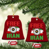 Free Iran Sunflower Ceramic Ornament Persian Flag Lion and Su Iranian Revolution Freedom Supporters