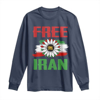 Free Iran Sunflower Long Sleeve Shirt Persian Flag Lion and Su Iranian Revolution Freedom Supporters