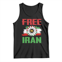 Free Iran Sunflower Tank Top Persian Flag Lion and Su Iranian Revolution Freedom Supporters