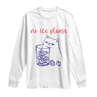 No Ice Please Funny Cat Meme Long Sleeve Shirt Subtle Against Ice Protest Political Resistance