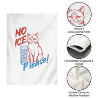 No Ice Please Angry Cat Graphic Garden Flag Subtle Against Ice Protest Political Resistance