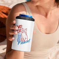 No Ice Please Angry Cat Graphic 4 in 1 Can Cooler Tumbler Subtle Against Ice Protest Political Resistance