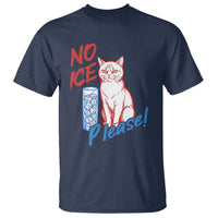 No Ice Please Angry Cat Graphic T Shirt Subtle Against Ice Protest Political Resistance