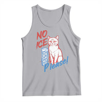 No Ice Please Angry Cat Graphic Tank Top Subtle Against Ice Protest Political Resistance