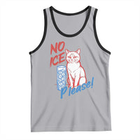 No Ice Please Angry Cat Graphic Tank Top Subtle Against Ice Protest Political Resistance