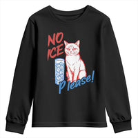 No Ice Please Angry Cat Graphic Youth Sweatshirt Subtle Against Ice Protest Political Resistance