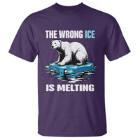 The Wrong Ice is Melting Polar Bear T Shirt Against Ice Environmental Activist Protest