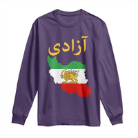 Freedom Iran Sun and Lion Flag Long Sleeve Shirt Free Iranian Revolution 2026