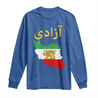 Freedom Iran Sun and Lion Flag Long Sleeve Shirt Free Iranian Revolution 2026