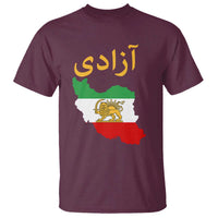 Freedom Iran Sun and Lion Flag T Shirt Free Iranian Revolution 2026