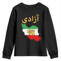 Freedom Iran Sun and Lion Flag Youth Sweatshirt Free Iranian Revolution 2026