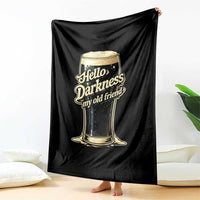 Hello Darkness My Old Friend Funny Stout Beer Throw Blanket Vintage Craft Brew Lovers