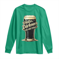 Hello Darkness My Old Friend Funny Stout Beer Long Sleeve Shirt Vintage Craft Brew Lovers