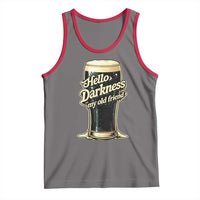 Hello Darkness My Old Friend Funny Stout Beer Tank Top Vintage Craft Brew Lovers