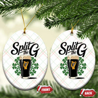 Split the G Funny Irish Drinking Ceramic Ornament St. Patrick’s Day Stout Beer Lovers Pub Crawls