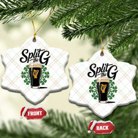 Split the G Funny Irish Drinking Ceramic Ornament St. Patrick’s Day Stout Beer Lovers Pub Crawls