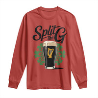 Split the G Funny Irish Drinking Long Sleeve Shirt St. Patrick’s Day Stout Beer Lovers Pub Crawls