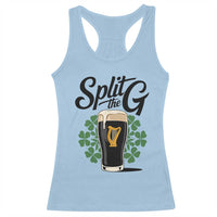 Split the G Funny Irish Drinking Racerback Tank Top St. Patrick’s Day Stout Beer Lovers Pub Crawls