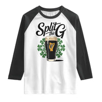 Split the G Funny Irish Drinking Raglan Shirt St. Patrick’s Day Stout Beer Lovers Pub Crawls