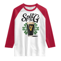 Split the G Funny Irish Drinking Raglan Shirt St. Patrick’s Day Stout Beer Lovers Pub Crawls