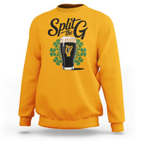 Split the G Funny Irish Drinking Sweatshirt St. Patrick’s Day Stout Beer Lovers Pub Crawls