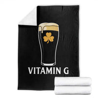 Vitamin G Funny Irish Stout Beer Throw Blanket St. Patrick’s Day Drinking Humor
