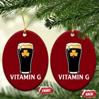 Vitamin G Funny Irish Stout Beer Ceramic Ornament St. Patrick’s Day Drinking Humor