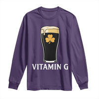 Vitamin G Funny Irish Stout Beer Long Sleeve Shirt St. Patrick’s Day Drinking Humor
