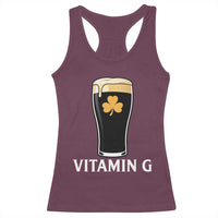 Vitamin G Funny Irish Stout Beer Racerback Tank Top St. Patrick’s Day Drinking Humor