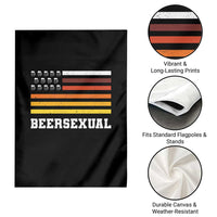 Beersexual Funny Beer Lover Graphic Garden Flag Vintage American Flag Parody