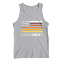 Beersexual Funny Beer Lover Graphic Tank Top Vintage American Flag Parody