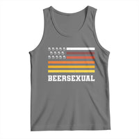 Beersexual Funny Beer Lover Graphic Tank Top Vintage American Flag Parody