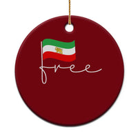 Free Iran Persian Flag Ceramic Ornament Iranian Freedom Supporters Revolution