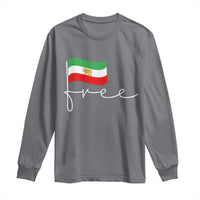 Free Iran Persian Flag Long Sleeve Shirt Iranian Freedom Supporters Revolution