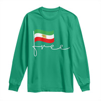 Free Iran Persian Flag Long Sleeve Shirt Iranian Freedom Supporters Revolution