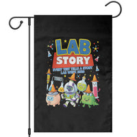 Lab Story Every Test Tells a Story Lab Week 2026 Garden Flag Science Characters Lab Techs Medical Laboratory