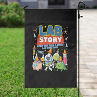 Lab Story Every Test Tells a Story Lab Week 2026 Garden Flag Science Characters Lab Techs Medical Laboratory