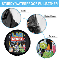 Lab Story Every Test Tells a Story Lab Week 2026 Spare Tire Cover Science Characters Lab Techs Medical Laboratory